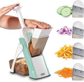 Dsm100 Dash Safe Slice Mandoline Julienne Dicer For Vegetables Meal Prep - Aqua