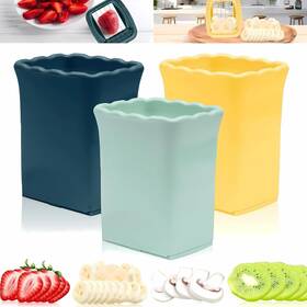 Daszerx 766236353869 3-pcs Cup Slicer Strawberry Slicer- Fruit Egg Banana Sl