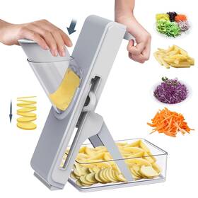 Dayih 785804667238 Upgrade Safe Mandoline Slicer For Kitchen - Multifunctional Vegetable Salad C