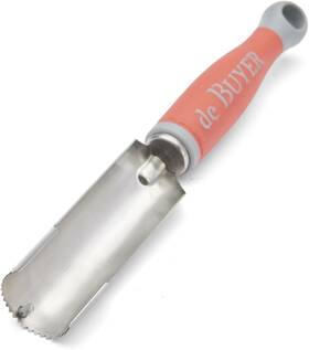 De Buyer 011242612033 Universal Core Concept Manual Corer Red - 1 Inch Serrated Stainless Stee