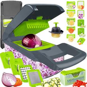 Dewpeton 199284702745 Pro-series 20-in-1 Mandoline Slicer And Spiralizer Veggie Chopper With Container