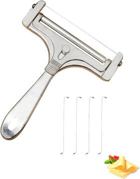 Dewys 445021493456 Stainless Steel Wire Cheese Slicer Adjustable Thickness Handheld Cutter