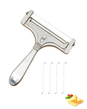 Chslicer-01 Dewys Stainless Steel Wire Cheese Slicer Adjustable Thickness Handheld Silver