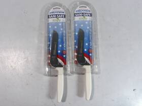 S163-5sc-pcp Dexter Sani-safe 5 Inch Scalloped Offset Slicer Ecogrip Knife - Lot Of 2