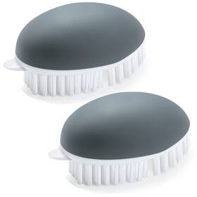 Dfacio 772625043136 2pack Vegetable Brush With Dots Remover Non-slip Grip Potato Scrubber Veggie