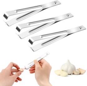 575149 Dimeho 1 3 Pcs Garlic Peeler Skin Remover Clips Stainless Steel Easy Silver