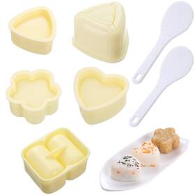 Dimvka 770651204279 5 Pack Onigiri Sushi Making Mold Triangle Press Large And Small Heart