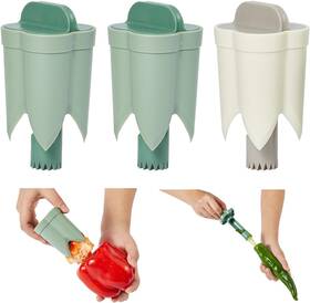 Dmwespe 711181790207 Pepper Seed Corers Remover 3 Pack Fruit Corer 2 In 1 Bell