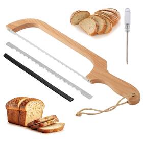 Juzi-01 Dmwespe Bread Slicer For Homemade 16 Inch Wooden Bow Knife Serrated P