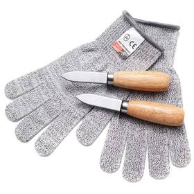 Domg 726673019025 Oyster Knife Shucker Set Wood Handle Shucking And Cut-resis