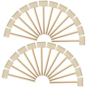 Domg 750073758987 36 Pcs Wooden Breakable Heart Hammers Candy Mallets For Chocolate Gifts
