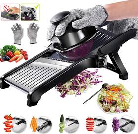 Domucoly 744110345285 Mandoline Slicer For Kitchen Adjustable Stainless Steel Food Vegetable Potato O