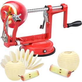 Doqaus 710946587731 5 In-1 Apple Peeler Slicer Corer Red