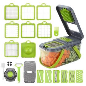 Dosmamz 658358683279 22pcs Multi-function Vegetable And Fruit Chopper Mandolin Food Slicer Veggie