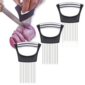 Dyuljs 704444578988 3 Pieces Onion Holder For Slicing Stainless Steel Cutter Sl