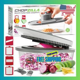 E Mishan & Sons 313040252255 Chopzilla Vegetable Chopper And Mandoline Slicer For Kitchen Cuts 18x Faster Co