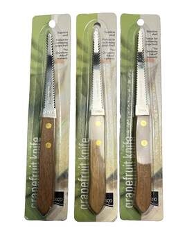 34084 Ecko Stainless Double Sided Serrated Grapefruit Knife Sectioning Qty.3