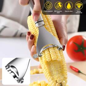 Eeekit 600609810750 Stainless Steel Corn Cob Peeler Stripper Remover Kitchen Cutter Thresher Tool Us