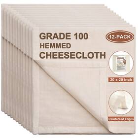 Efond Usmc-12 Cheese Cloths 12pack 20x20inch Squares With Hemmed Edges Grade 100 U