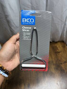 00390 Ekco Cheese Slicer Stainless Steel Wire Cutter Kitchen Tool
