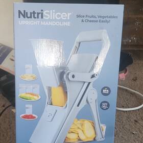 6097q Emson Nutrislicer Upright Mandoline Food Slicer Bpa Free Multi Functional Gray