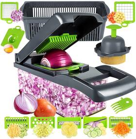 Endlili 738060175757 Vegetable Chopper Onion 15 In 1 Multifunctional Food Chopper-adjusta