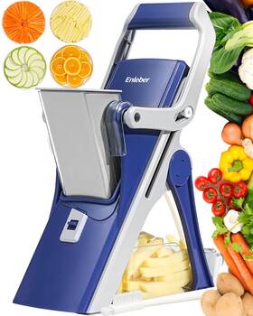 Qql002 Enleber Safe Mandoline Slicer Upright Vegetable Chopper-julienne Dicer For Kitchen P