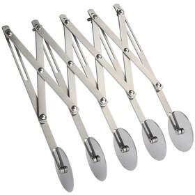 Evannt 616519754572 5-wheel Stainless Steel Pastry Cutter - Expandable Pasta Roller For Noodle P