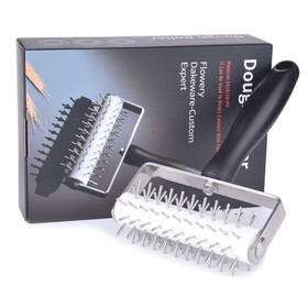 Evnsix 659516529989 Pizza Dough Docker - Pastry Roller With Stainless Steel Spikes For Hom