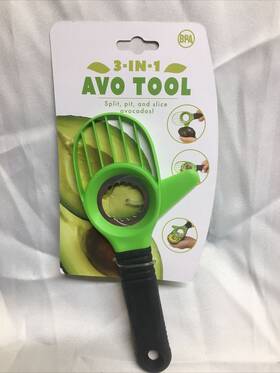4133125 Evriholder 3 In 1 Avocado Slicer Tool Knife Split Pit Cut And Slice