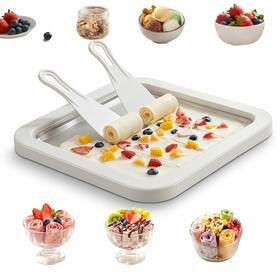 Sa-2829-rm0r Exfoil Rolled Ice Cream Maker Kit Diy Roll Tray With 2 Scrapers No Elect