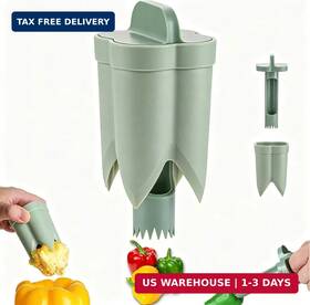 Fammom 661631287866 Pepper Corer Seed Remover 2 In 1 Bell Core Cutter Deseeder Tool For Vege