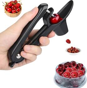 Fanlory 666791045417 Cherry Pitter Heavy Duty Stainless Steel Cherries Pitting Tool Black