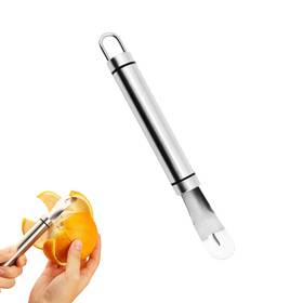 Fanlory 666791045530 Stainless Steel Orange Peeler Grapefruit Easy To Peel Long Handle Ora