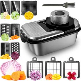 Fantexy 719645504667 9-in-1 Vegetable Chopper For Mandoline Slicer Stainless Steel Food W
