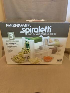 Farberware 024131362073 Spiraletti Fruit And Vegetable Slicer 3 Cutting Blades
