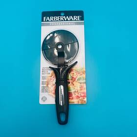 Farberware 024131437993 Jumbo Pizza Wheel Cutter Slicer Nonstick Black With Finger Guard