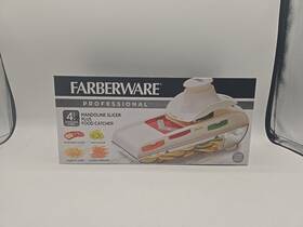 Farberware 024131483204 Professional Mandolin Multi Slicer 4 Color Blades With Food Catcher