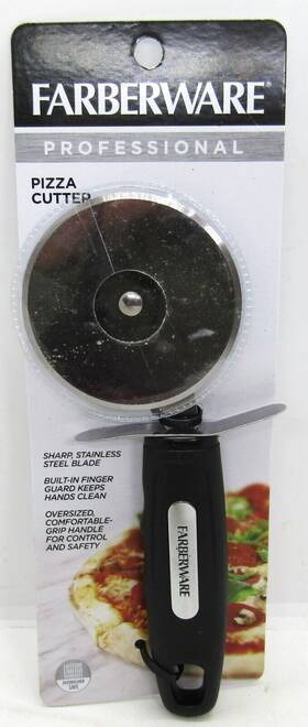 5258365 Farberware Professional Pizza Cutter Sharp Steel Blade With Finger Guard