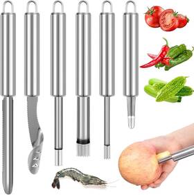 Fdkyoek 313098794714 6 Pcs Vegetable Corer Stainless Steel Fruit Corers Kitchen Tool Multi-f