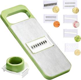 Dbhp2602051543 Fennidice Safe Mandoline Slicer With Slide-on Hand Guard 2026 Green White Silver