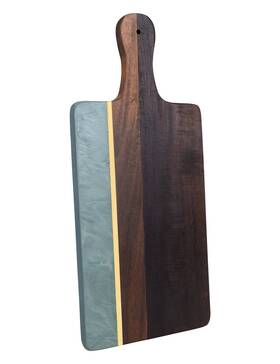 Fkksparkler 787996001067 Cutting Board With Marble And Wood 16.5 Inch X 7 Cheese Hand