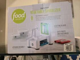 Food Network 73fno901g New Unopened 8 Pc Vegetable Spiralizer 2 Bowls And Lids Spiral Cutter