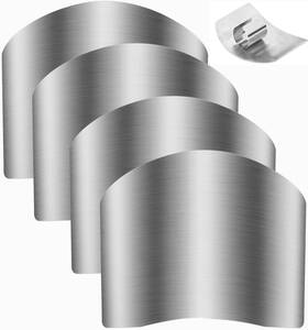 Four Pack Niupiour Stainless Steel Finger Guards Protectors Silve 598481871995 Silver - Protect 12z