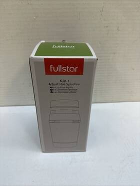 Fullstar 060576110973 Black 6 In 1 Vegetable Spiralizer Stainless Steel Blade Adjustable