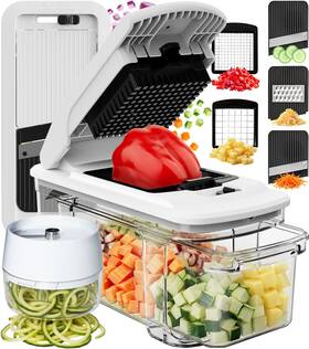Fullstar 060576111444 Xl Vegetable Chopper And Mandoline Slicer Onion Potato