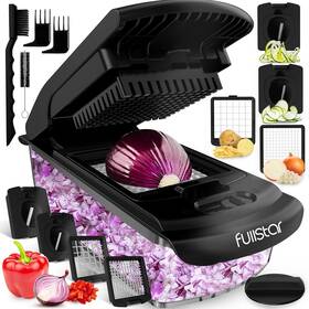 4-en-1 Fullstar Vegetable Chopper And Spiralizer - Food With Container Fruit S