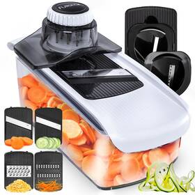 Fullstar 6in1 Mandoline Slicer Eu For Kitchen Fruit Cutter Cheese 6 In 1 White