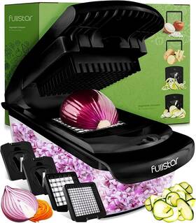 B0b8sqkdcl Fullstar 4-in-1 Vegetable Chopper - Spiralizer Dicer And Slicer With Non-skid