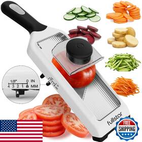 B0fktg73wk Fullstar 2-in-1 Handheld Mandoline Slicer 4 Thickness Settings Julienne Blade